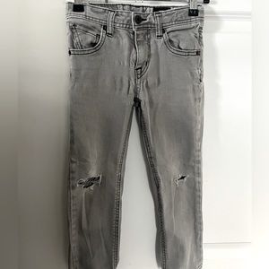 Volcom Vorta slim straight grey distressed denim | boys size 5